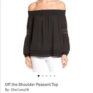 Off the shoulder peasant top